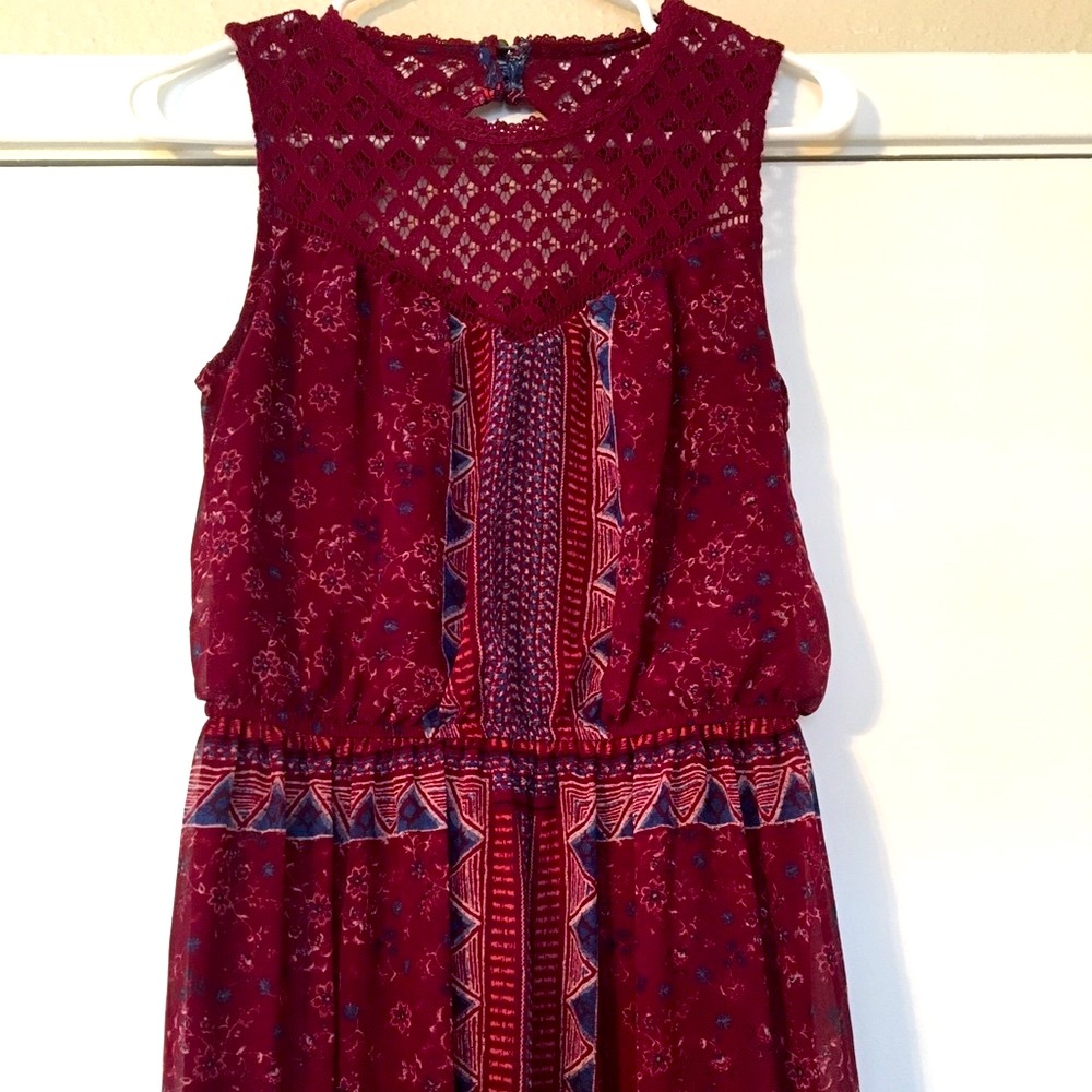 Xhilaration Aztec/Floral Maxi Dress